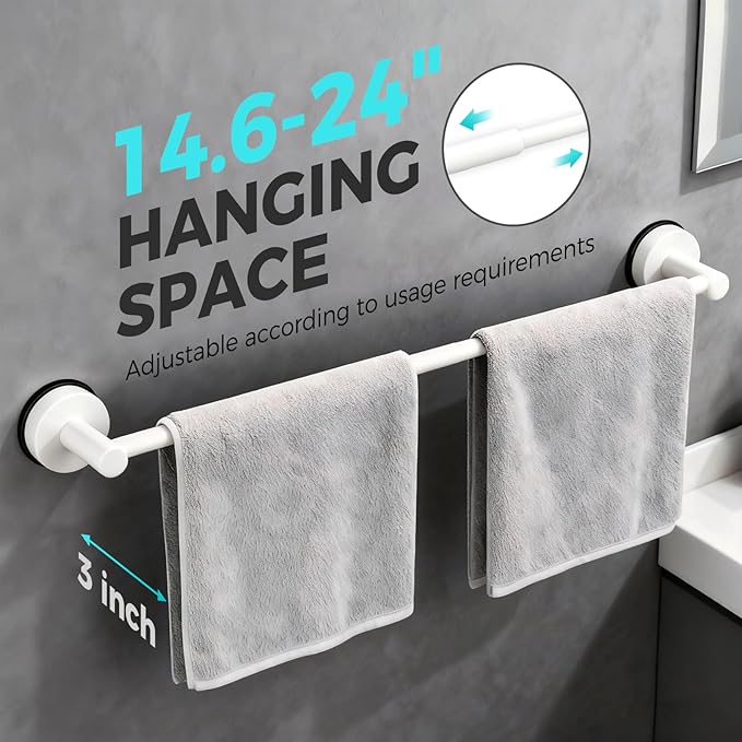 Adjustable Suction Cup Towel Bar