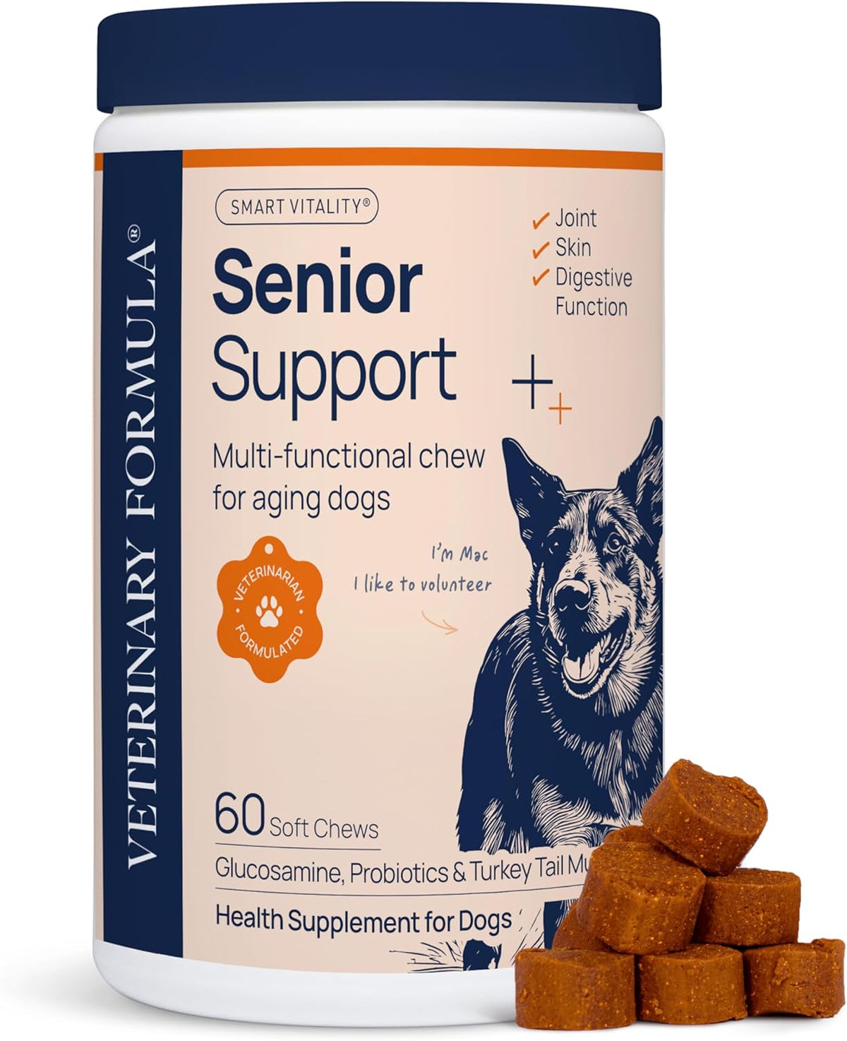 Veterinary Formula Smart Vitality Senior Support Dog. Chosen for real quality, not just packaging.