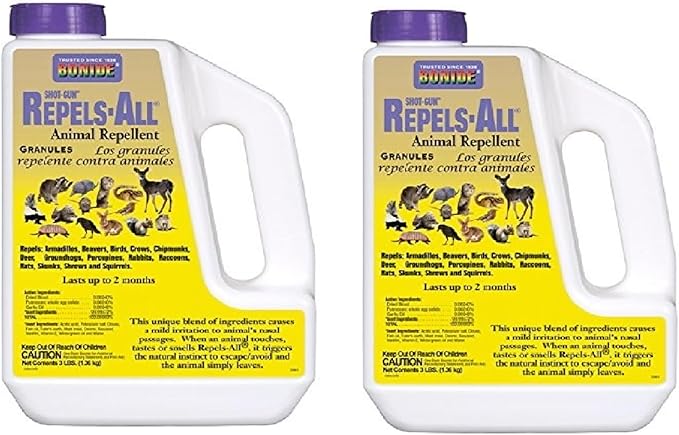 Bonide Products 2361 Repel Granules Animal Repellent, 3-Pound, Pack of 2