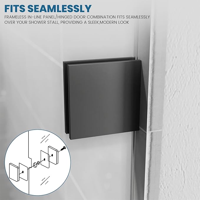 Bathroom Shower Glass Door 36 * 62"