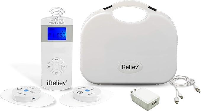 iReliev Wireless TENS + EMS Therapeutic Wearable System Wireless TENS Unit +