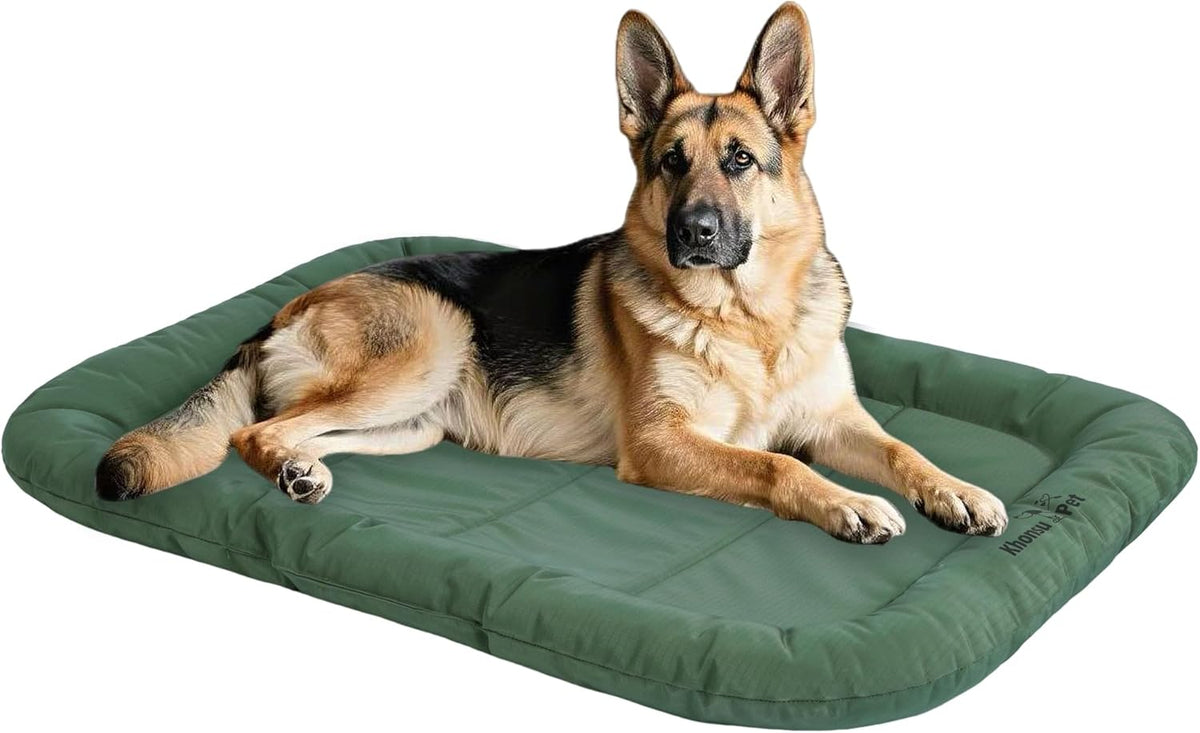 KHONSU PET Durable Dog Bed Tough and Tear Proof Dog Crate Bed, 800lbs Tear Strength PVC-Backed Waterproof Ped Bed Mat Indoor & Outdoor Use for Dogs up to 90 lbs