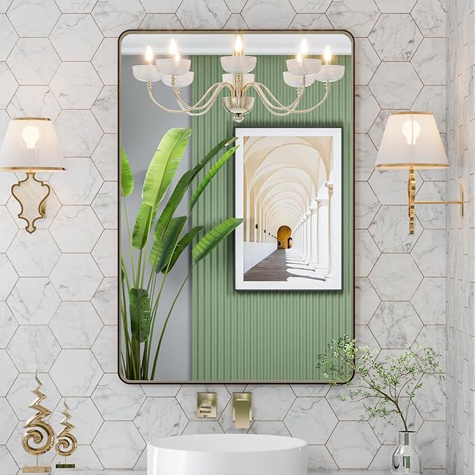 LOAAO 24”X32” Bronze Bathroom Mirrors