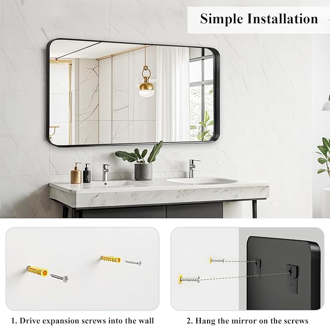 Fabuday Bathroom Wall Mirror Over Sink