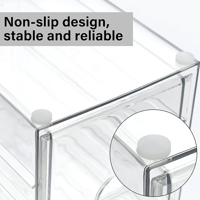 Prsildan Acrylic Drawer Makeup Organizer