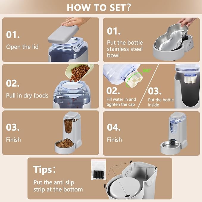 Automatic Cat Feeder and Water Dispenser