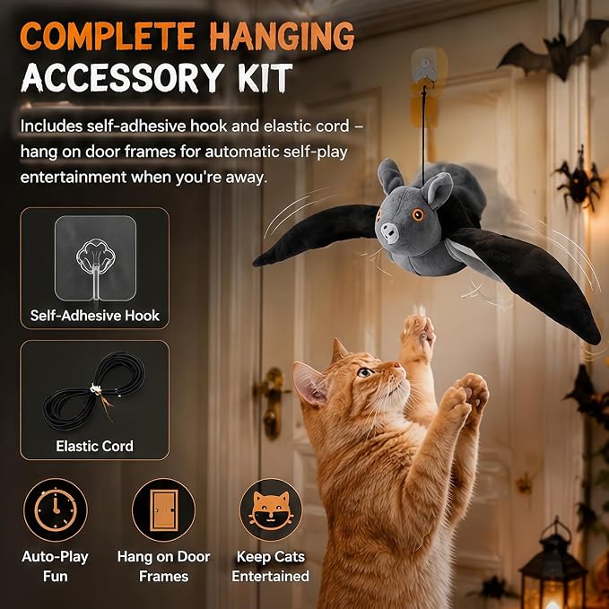 Flying Bat Dog Toy – Interactive Flap Wing Bat Toy for Dogs, Flying Bats Toy for Large Dogs, Dog Toy Flyings Bats，3