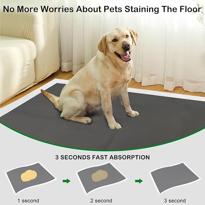 Extra Large 31"x47" 30 Odor-Control Super Absorbency Charcoal Pee Pads - Thicken Disposable Potty Pads for Dogs and Cats