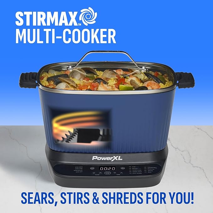 STIRMAX™ Midnight Blue 7.5 Quart Digital Multi-Cooker