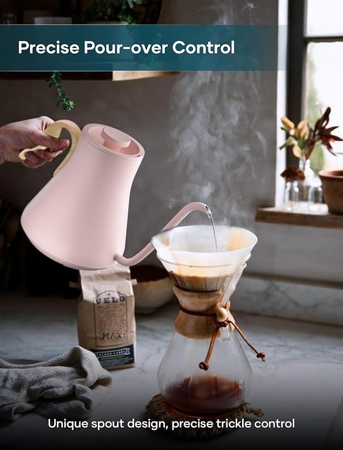 Gooseneck Electric Kettle with ±1℉ Temperature Control