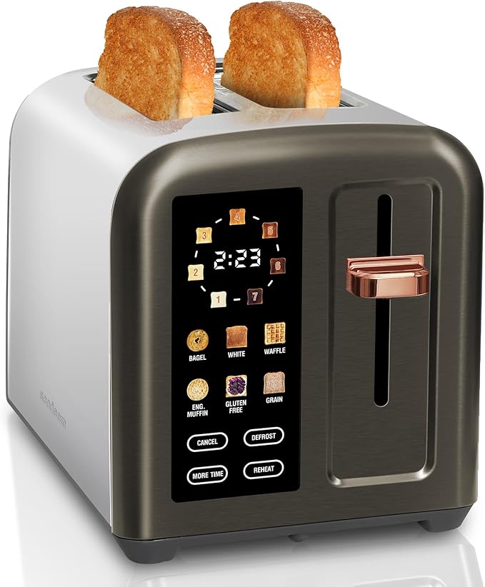 SEEDEEM Toaster 2 Slice, Full Touch Control Stainless Toaster, LCD Display