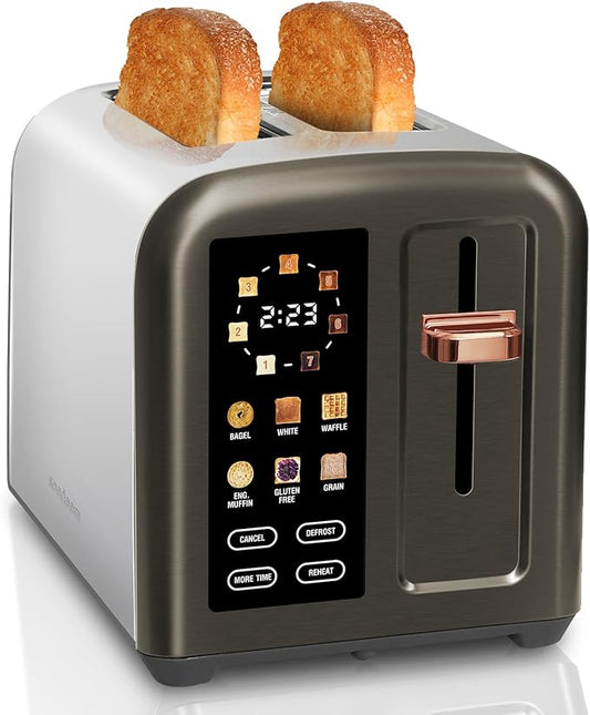 SEEDEEM Toaster 2 Slice, Full Touch Control Stainless Toaster, LCD Display