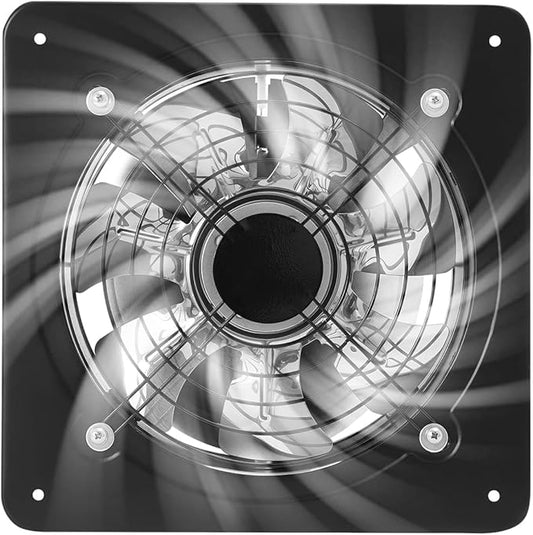 XUFOPLY 9.84 Inch Exhaust Fan, 110V 100W Wall Mounted Vent Fans 2600RPM Kitchen