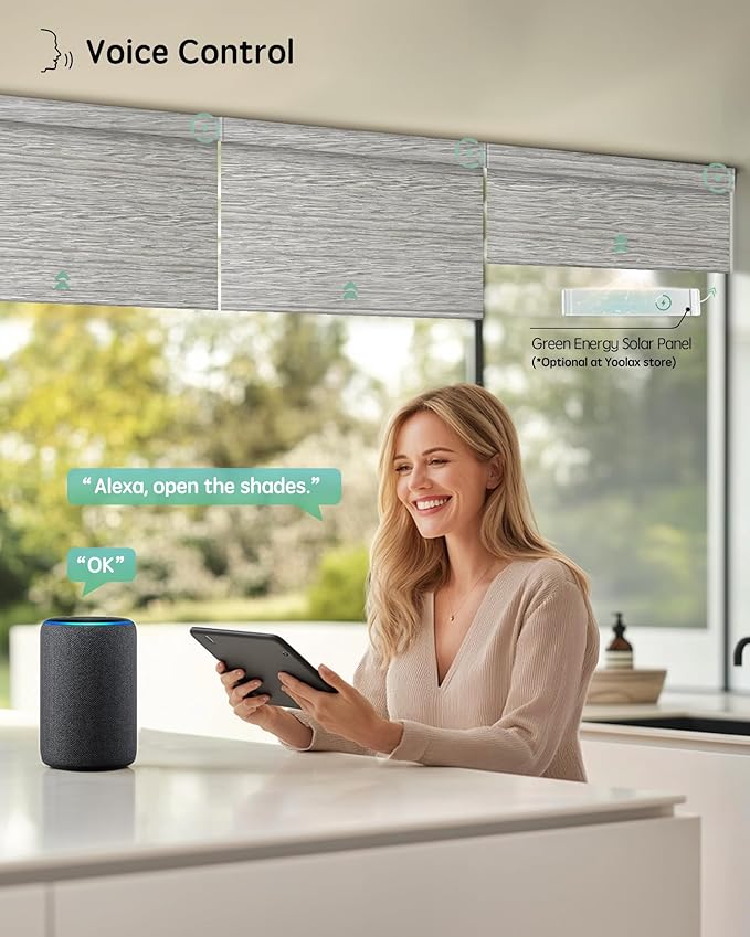 Yoolax Motorized Blinds with Remote, Smart Blinds