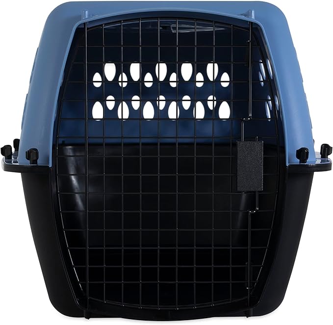 Petmate Pet Porter Fashion Dog Kennel 26", Parisian Blue & Black, for Pets 20-25lbs, Made in USA