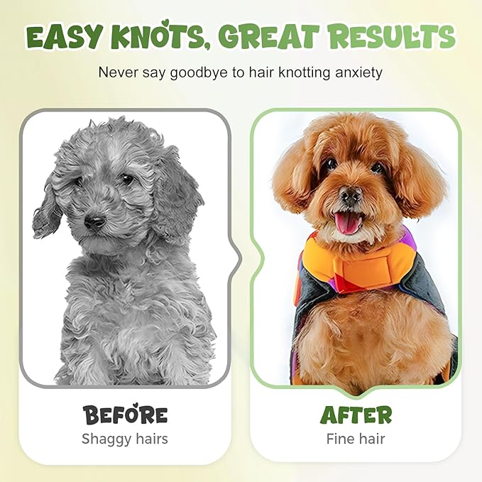 Double-Sided Pet Grooming Brush for Dogs and Cats, 2026 New Dog Deshedding Brush, Dematting Comb Removes Tangles Knots and Loose Fur, Ergonomic Pet Grooming Tool (Red*2)