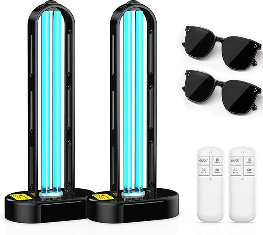 2 Pack UV Light Sanitizer, Ultraviolet Lamp