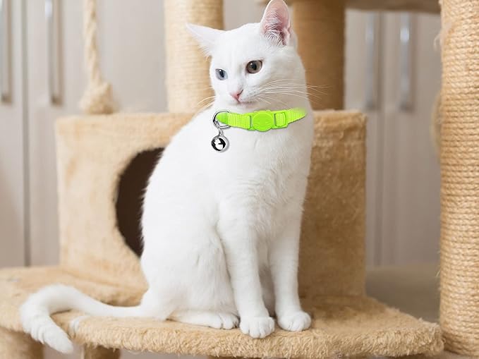 12 PCS Breakaway Cat Collars with Bell Colorful Soft Safety Buckle Cat Collars Adjustable Breakaway Kitten Collars Safety Collars for Cats (12 Colors)