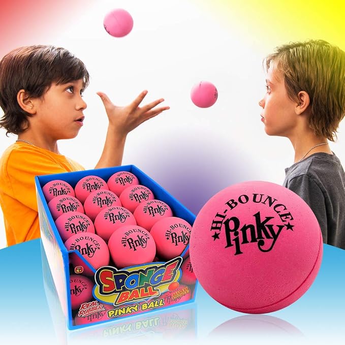 JA-RU Hi Bounce Pinky Ball (6 Balls) – Solid Pink Rubber Bouncy Balls for Kids, Outdoor Playground Toys, Stress Relief Toy & Massage Balls, Bulk Party Favors & Classroom Prizes. 976-6p