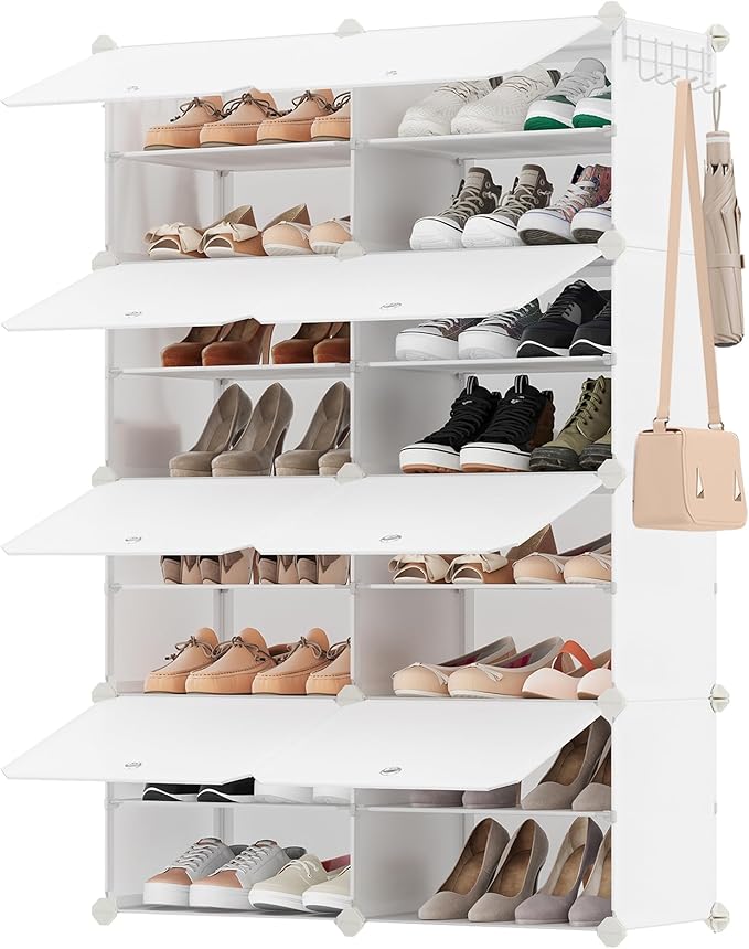 SONGMICS Shoe Rack Organizer, 8-Tier Shoe Storage Cabinet