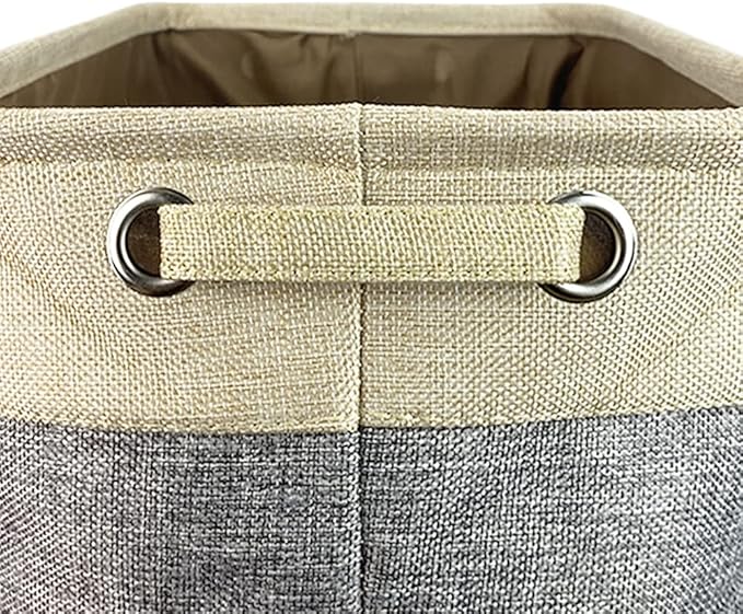 Personalized Foldable Storage Basket with Lovely Dog Yorkie Collapsible Sturdy Fabric Pet Toys Storage Bin Cube with Handles for Organizing Shelf Home Closet, Grey and White
