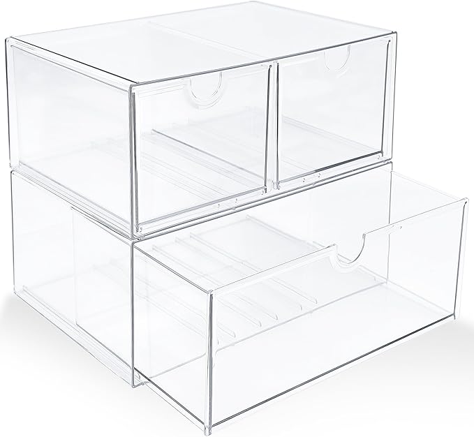 Prsildan Acrylic Drawer Makeup Organizer