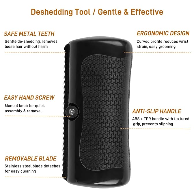 Deshedding Dog Brush, Deshedding Brush for Indoor Cats, Dogs, Effective Pet Hair Remover Comb for Short Long Hair, 2025 New Easy Clean Pet Grooming Tool for Shedding Control