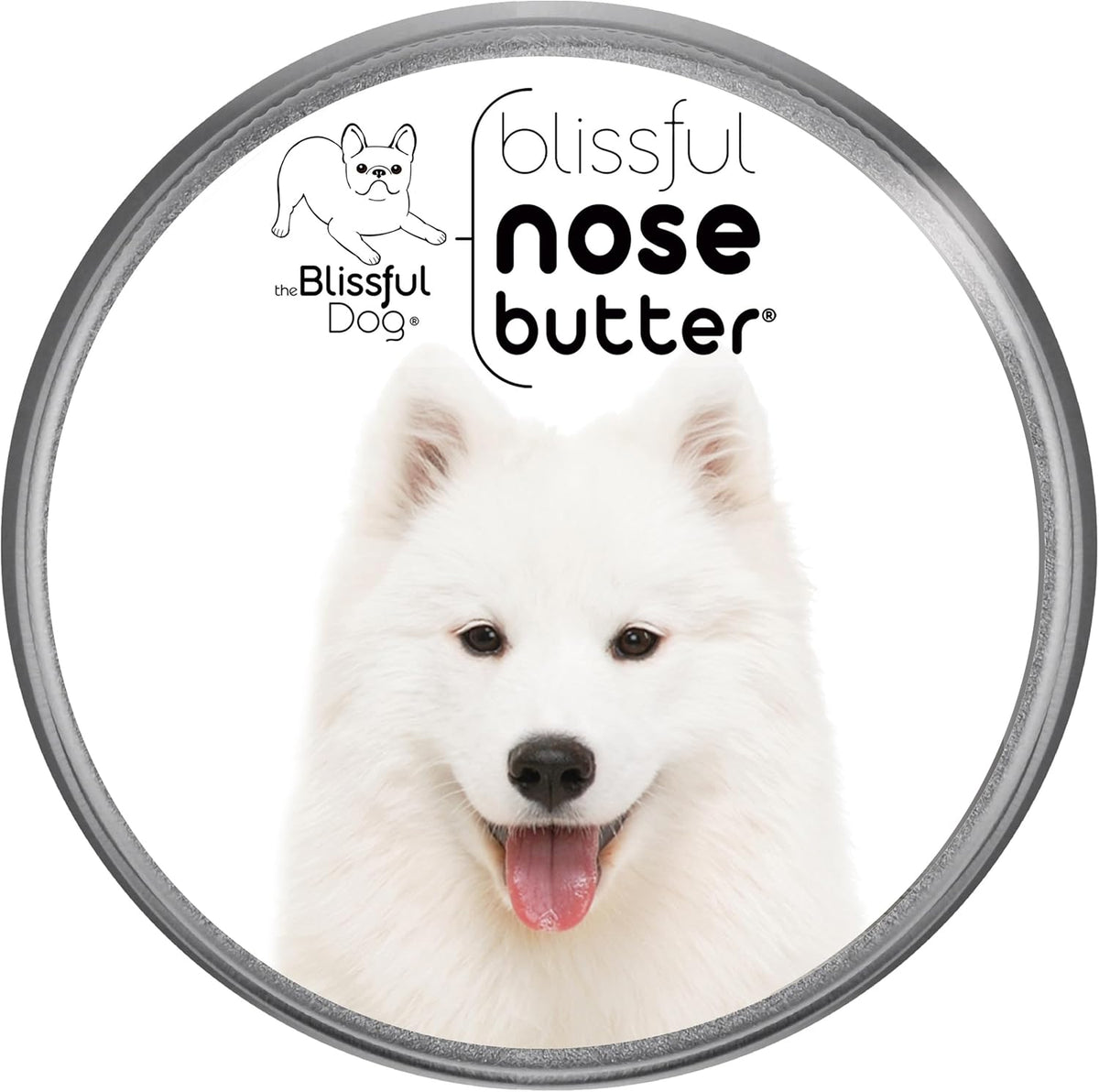The Blissful Dog Samoyed Nose Butter for Dry, Cracked Skin, Lick-Safe Dog Nose Balm with Moisturizing Shea Butter, Almond, Olive, and Essential Oils, Pet Supplies, Uncented, 8 oz.