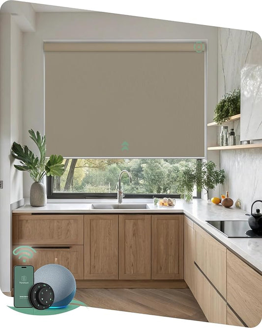 Yoolax Motorized Blinds with Remote, Waterproof Smart Blinds