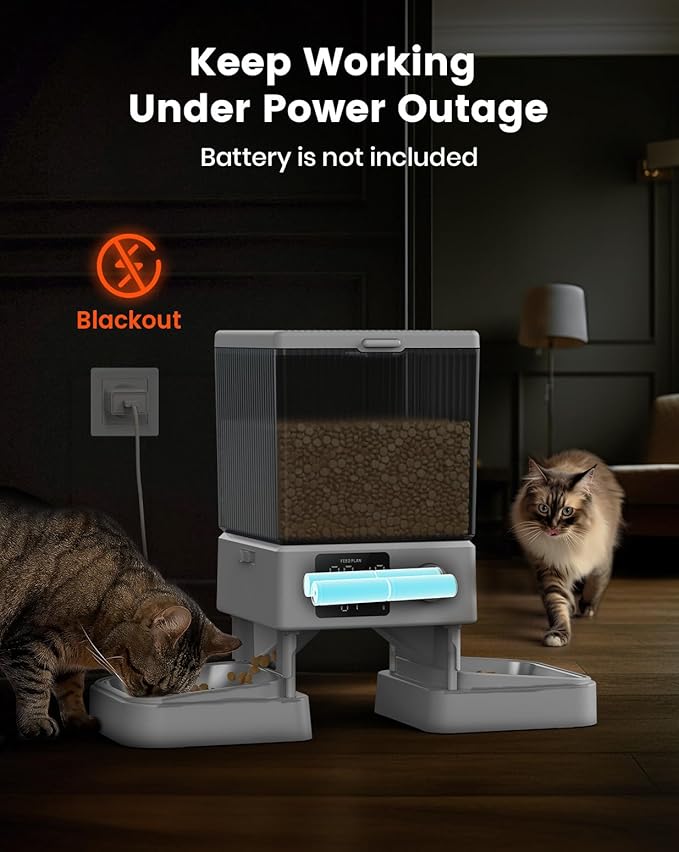 oneisall Automatic Cat Feeder for 2 Cats, 20 Cups/5L Automatic Cat Food