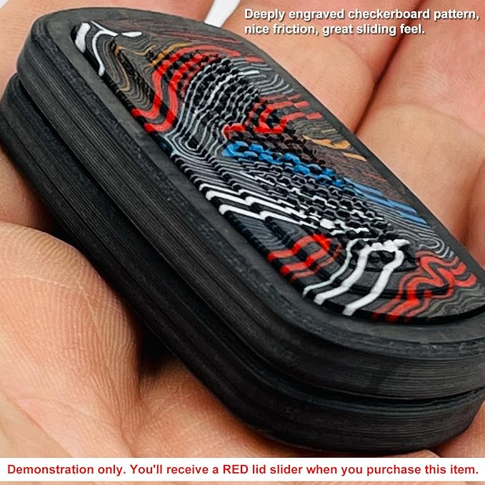 DjuiinoStar Silent Fidget Slider, CNC Machined Free-Floating Push Slider