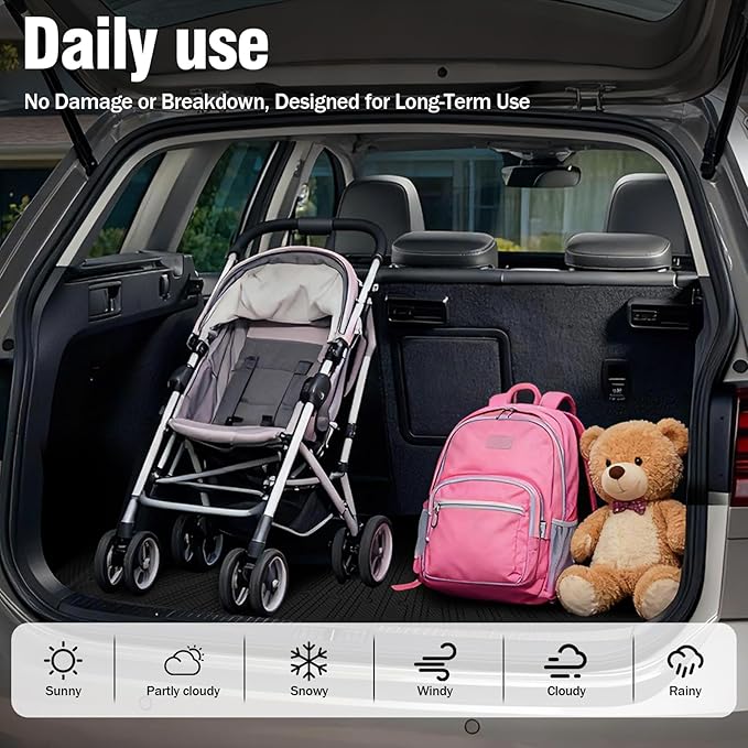 Yakitoko 3D TPE Car Trunk Cargo Liner Mat for Cadillac CT5 CT4 2020-2026 Custom Fit All-Weather Waterproof Floor Protection, Heavy Duty & Odorless