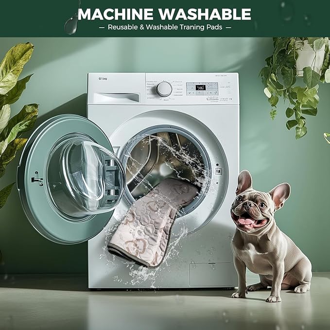 FXW Washable Pee Pads for Dogs, Super Absorbent, 17" x 23", 4 Packs | Machine washable, Non-slip backing