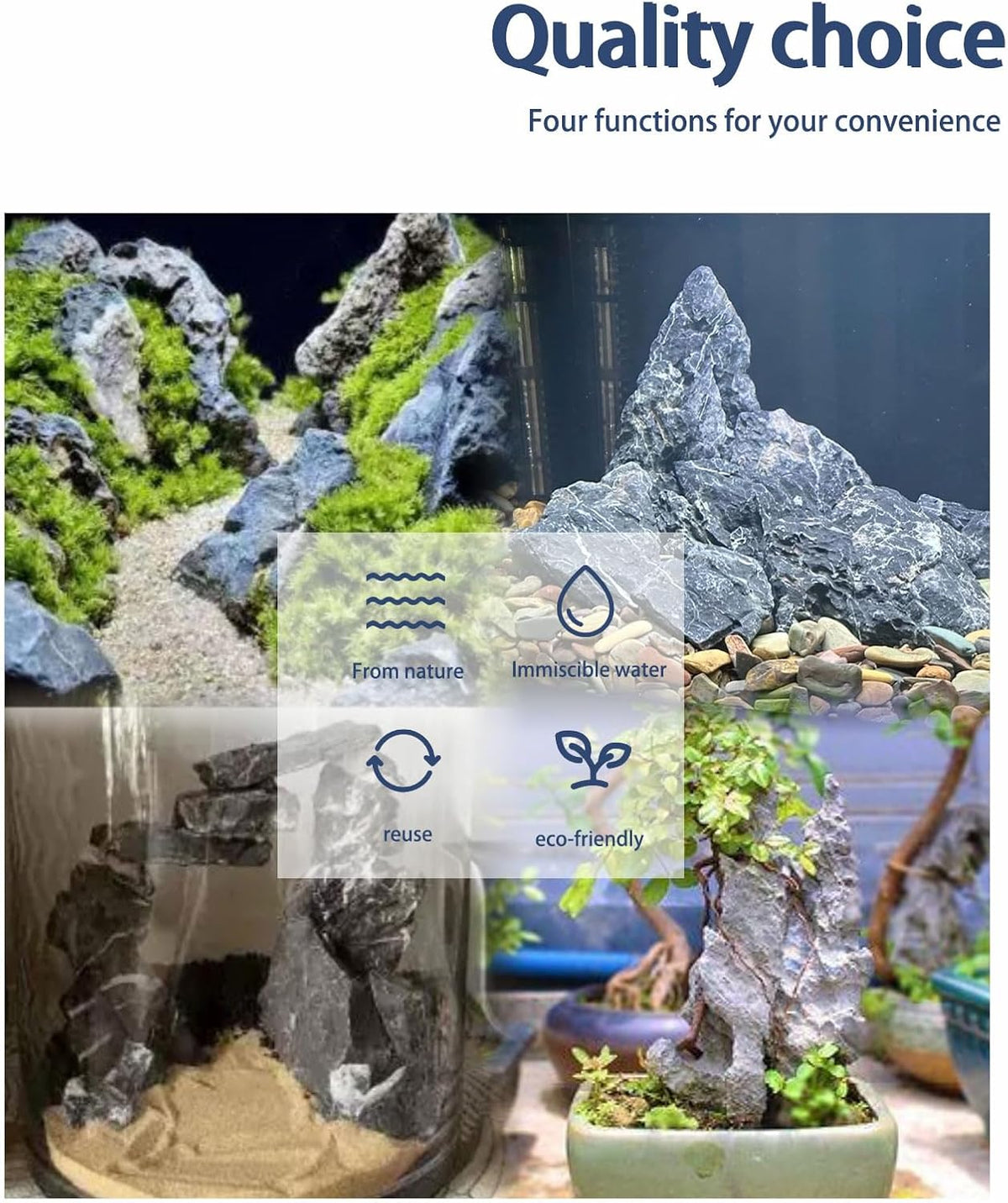Seiryu Stone Natural Stone Rocks Fish Tank Decor Rocks for Aquariums Landscaping Model Tank Decoration Aquarium Miniature -20Lb (2-8 inch)