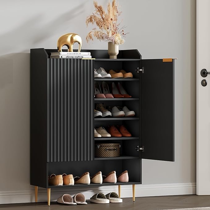 SICOTAS Shoe Cabinet Set of 3-7-Tier Large Shoe Storage Cabinet, 50.7" Tall