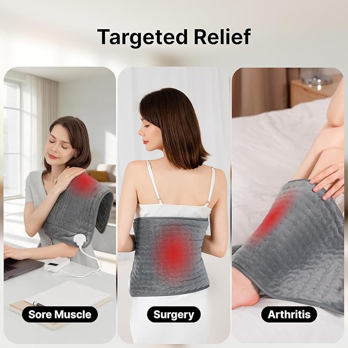Heating Pad for Back, and Shoulder Pain Relief, Electric Heat Pad