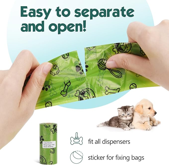 1080 Dog Poop Bags Bulk Value Pack, Strong Leak-Proof Doggie Bags for Poop, Dog Waste Bag Refill Rolls for Dogs(Scented)