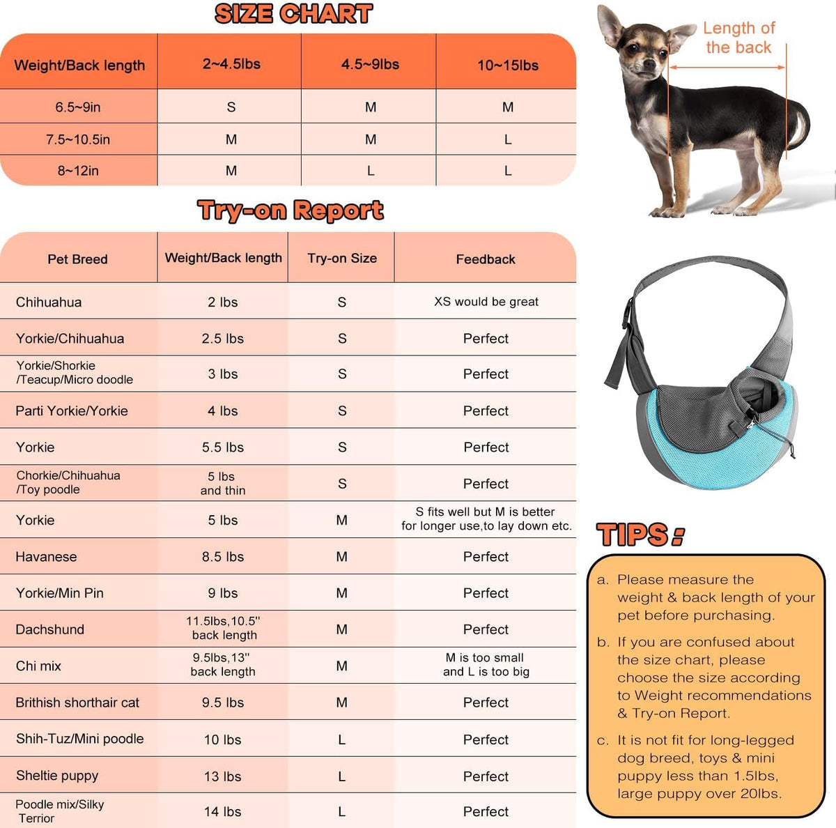 YUDODO Pet Sling Carrier for Small Dogs & Cats – Hands-Free Puppy Carrier with Safety Hook, Large Zipper Pocket, Soft Breathable Mesh, Adjustable Strap & Reflective Strip (Cyan 1.0 L)