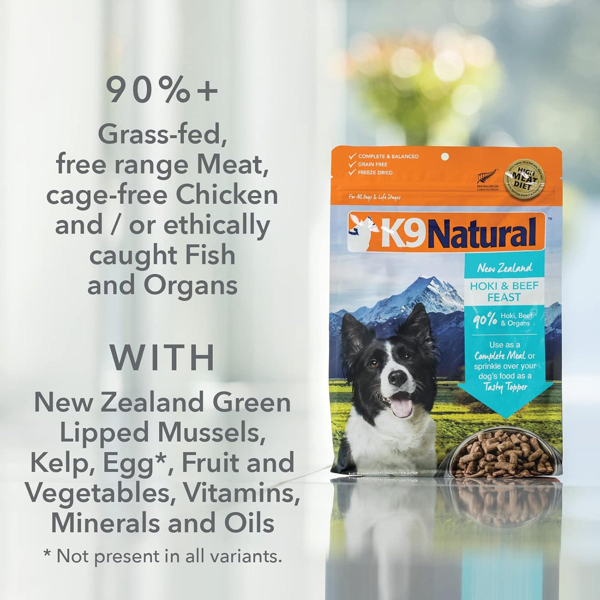 K9 Natural - Grain Free Freeze Dried Dog Food Topper - Chicken, 3.5oz