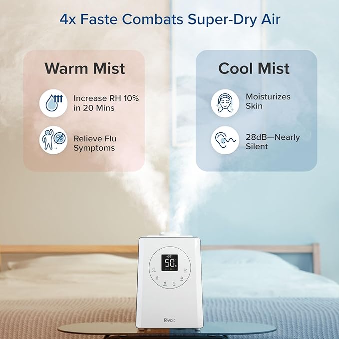 LEVOIT LV600S Smart Warm and Cool Mist Humidifiers