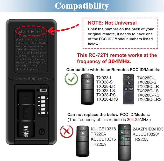 3 Speeds Ceiling Fan Remote Control