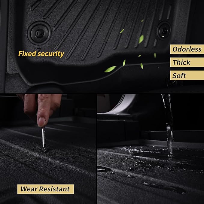 Floor Mats Fits 2024 2025 2026 Dodge Ram ProMaster EV, TPE All Weather Protection Car Front Row Mats, Black mat Accessories(Not Fit for Fuel)