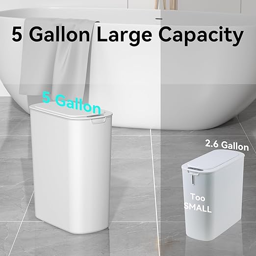 5 Gallon Motion Sensor Bathroom Trash Can Automatic Garbage Cans