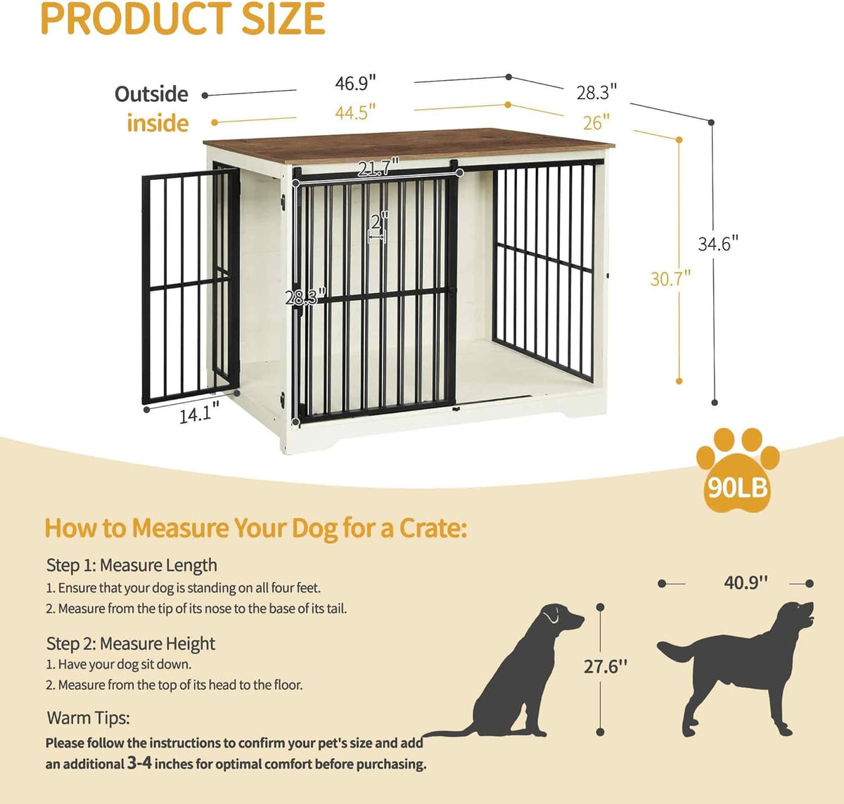 XXL Large Dog Crate Furniture. Sized and styled for real homes, not just a listing photo.