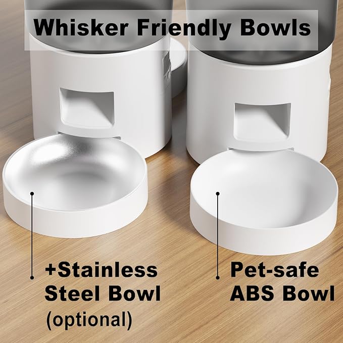 Automatic Cat Feeder for 2 Cats, 4.2L Dual Food Dispenser, Portion Control