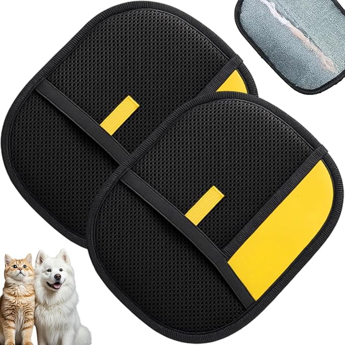 Magic Brush Pet Hair, Pet Hair Remover Gloves for Cats & Dogs, Newly Upgraded Reusable Electrostatic Pet Hair Remover Glove, for Couch Furniture, Carpet, Curtain