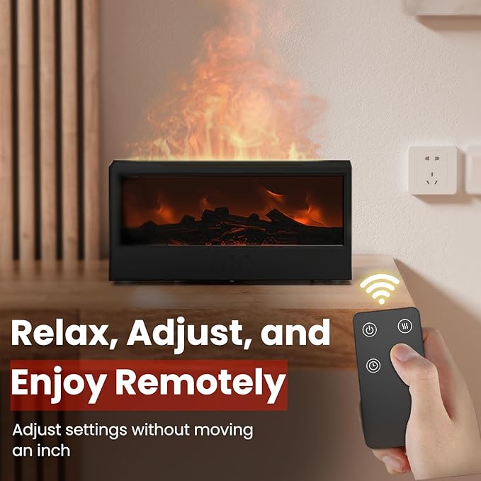 Fireplace Flame Diffuser Air Humidifier, Essential Oil Diffuser