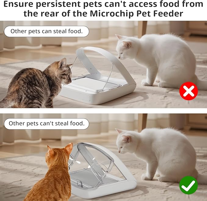 Rear Cover for Automatic Microchip Cat Pet Feeder