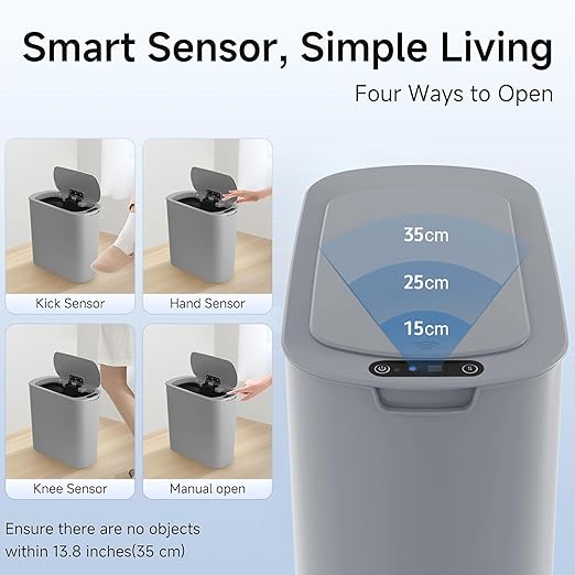 TIPGO Automatic Motion Sensor Bathroom Trash Can