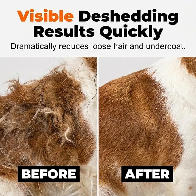 2026 Upgrade Double-Sided Pet Grooming Tool, Professional Pet Detangling Comb Removes Tangles Knots and Loose Fur, Gentle Deshedding Dog Cat Brush for Long Thick Hair (#2Sets)